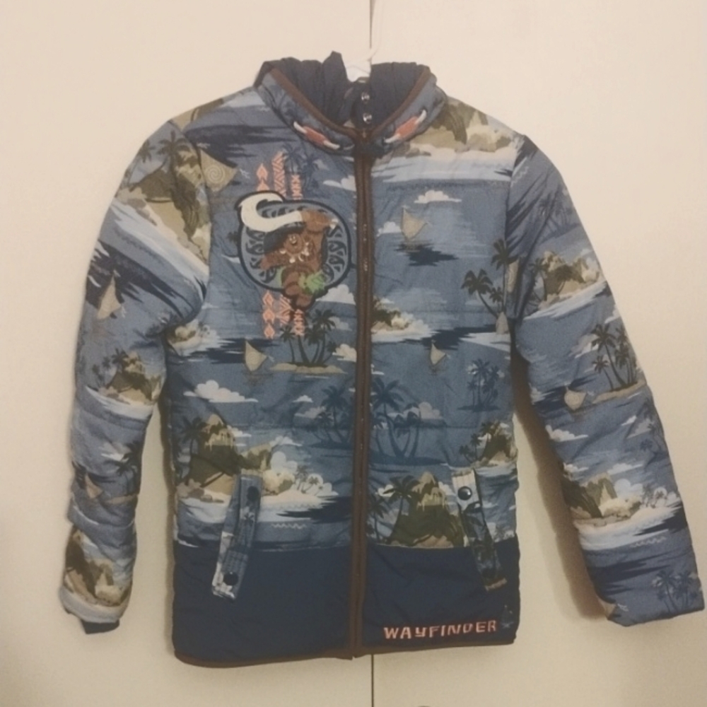 Disney Moana Wayfinder Blue Kids puffer Jacket